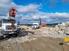 Пробные взрывные работы прошли на месте новой школы в Мурманске