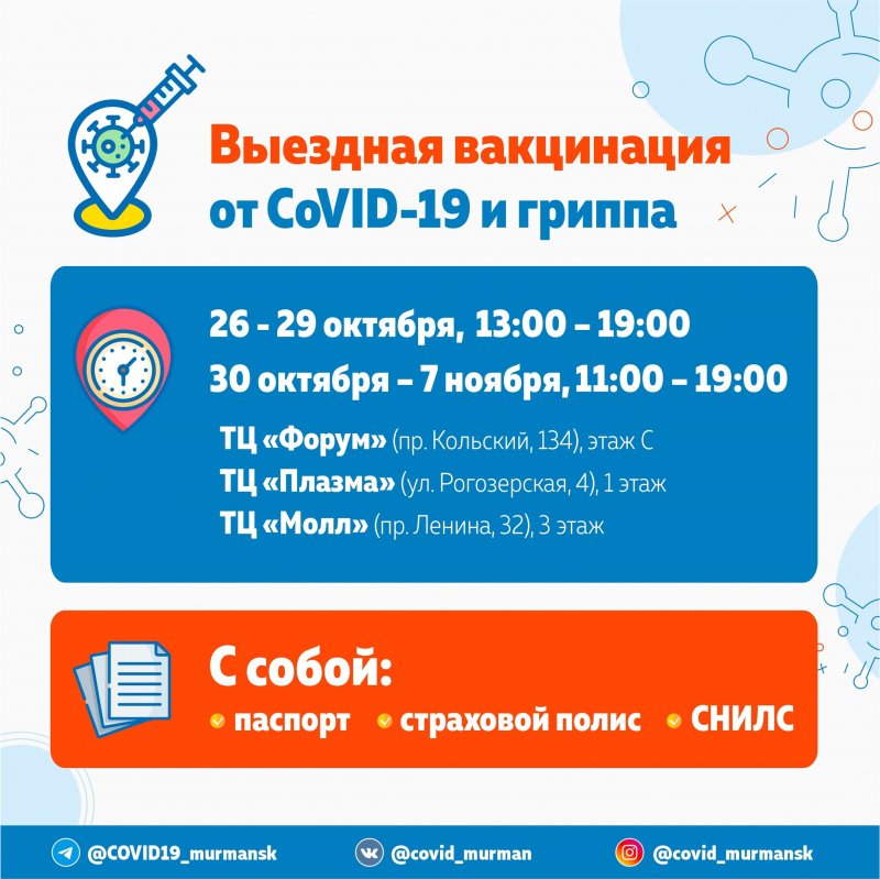 Мобильный пункт вакцинации откроют в «первомайке» Мурманска Мобильный пункт вакцинации откроют в «первомайке» Мурманска