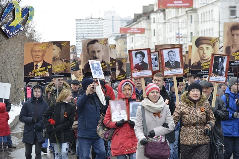По прежнему маршруту пройдет шествие "Бессмертного полка" в Мурманске