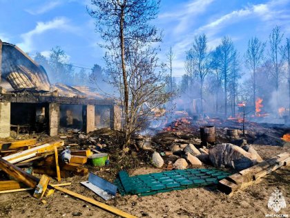 Человек пострадал на пожаре в Верхнетуломском