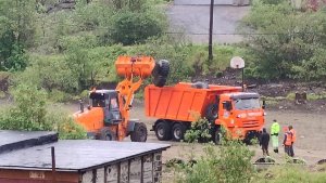 А нормальное ограждение будет? : в Никеле обсуждают уборку с улиц и клумб старых покрышек