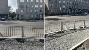 Безопасность или неудобство: мурманчане разошлись во мнениях из-за нового забора на месте «зебры» на Книповича