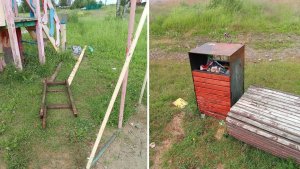 Песочница в сорняках и облупившаяся краска: в Кандалакше площадку пообещали благоустроить до конца лета
