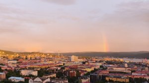 Ночью над Мурманском вспыхнула яркая радуга