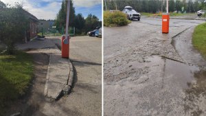 «Детей высаживают посреди проезжей части»: в Апатитах просят оборудовать парковку у реабилитационного центра