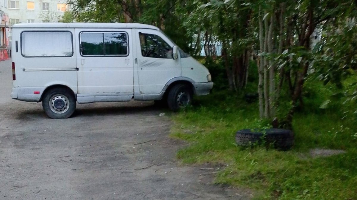 Машина в палисаднике