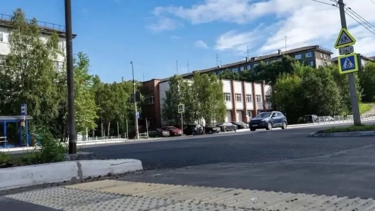 Отремонтированная в Мурманске дорога