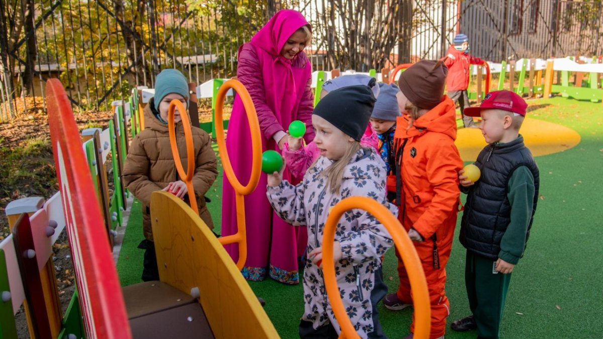 Открытие площадки в детсаду