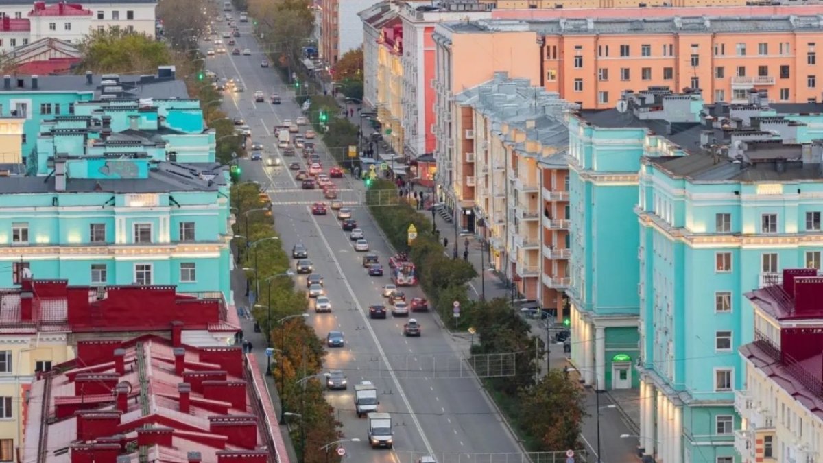 Проспект Ленина в Мурманске