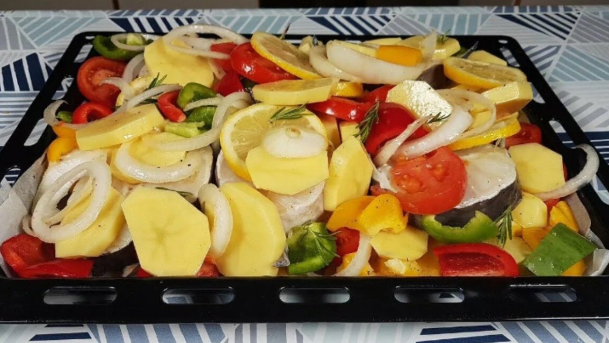 рыба с овощами