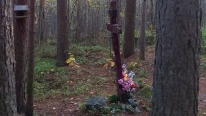 «Прогнил насквозь и вот-вот рухнет»: в Полярных Зорях разрушается крест в память о строителях Нивских ГЭС