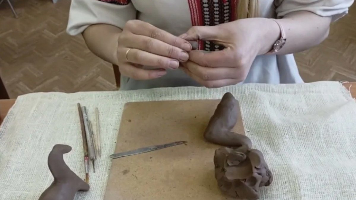 лепка из глины