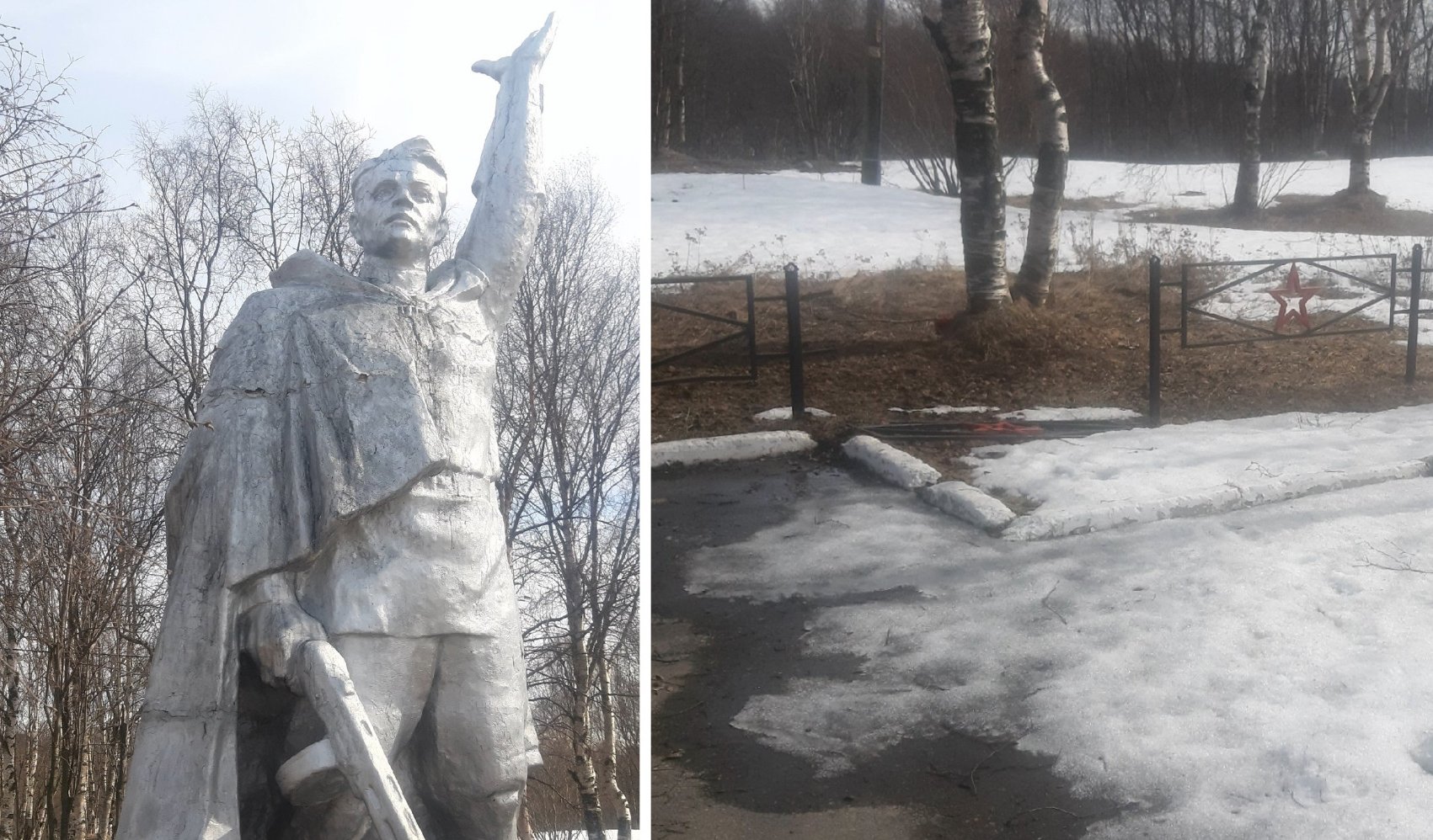 Ограждение сломано, памятник требует ремонта: в Междуречье просят привести в порядок военный мемориал