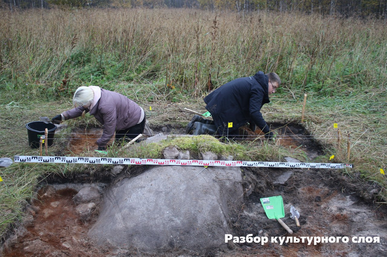 Картечь, наперсток и осколки стекол обнаружили во время раскопок древнего саамского погоста в Заполярье