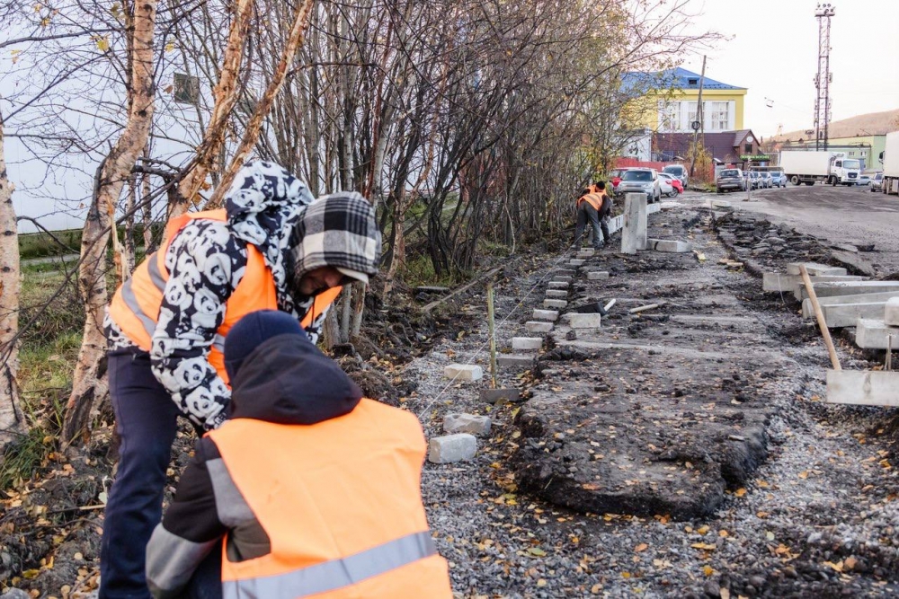 В Мурманске дорогу к женскому общежитию МАУ оборудуют фонарями и тротуаром