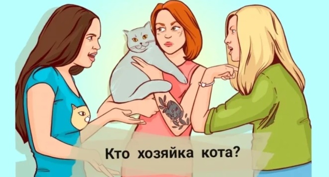 Задача на логику: сразу не догадаетесь, кто хозяйка кота — смотрим на эмоции персонажей