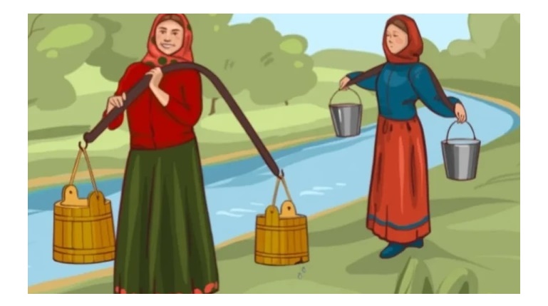 Куда денется вода: девушки с одинаковыми вёдрами, но одна принесёт меньше — решите загадку за 5 секунд