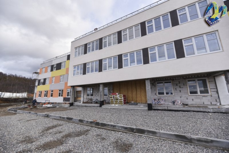 Внутреннюю отделку начали в строящемся детском саду в Мурманске