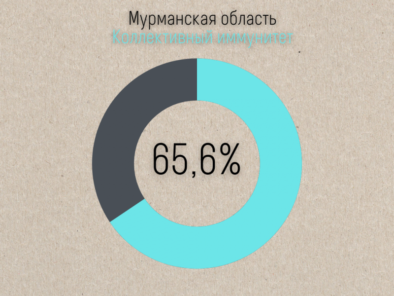 Коллективный иммунитет Мурманской области - 65,6%
