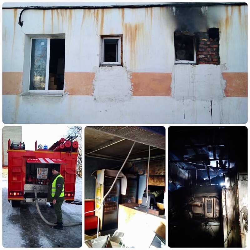 Из-за горящего кафе пострадали квартиры в Никеле