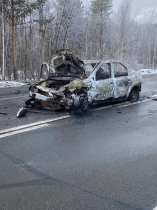 Сгорели машины: пострадали люди в аварии под Кильдинстроем