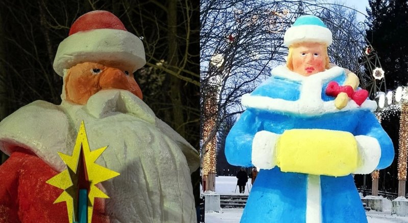 "Суровые" Дед Мороз и Снегурочка обошли по популярности кролика в Мончегорске