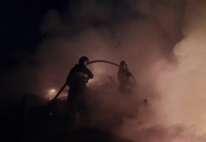 Ночью два пожара тушили в Кольском районе