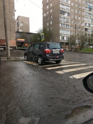 Припарковал машину на «зебре» водитель в Мурманске
