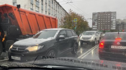 Снег выпал в Мурманске в сентябре