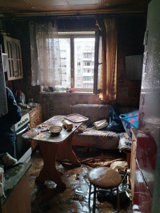 Пострадал при пожаре жилец квартиры в Молочном