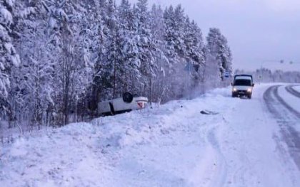 Погибла девушка-пассажир: иномарка перевернулась в Полярнозоринском районе