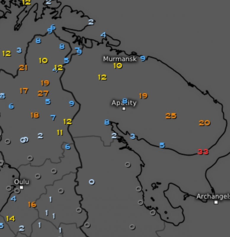 33 мм осадков выпало на юге Мурманской области
