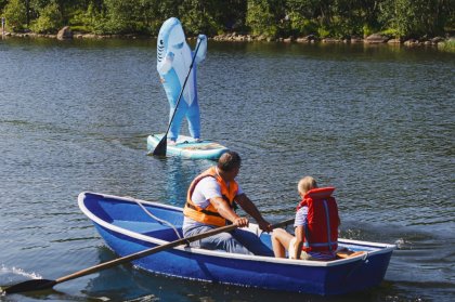 Акула преподала мастер-класс по сапбордингу в Мурманске Акула преподала мастер-класс по сапбордингу в Мурманске