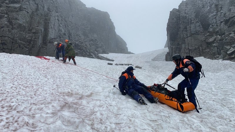 С травмой ног туриста эвакуировали из Хибин