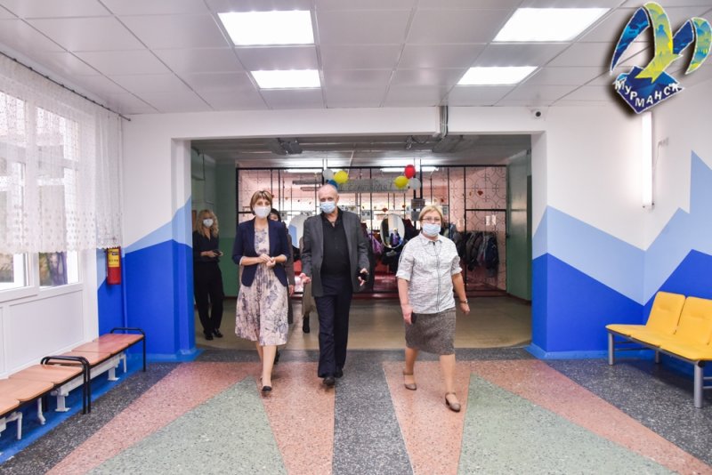 Рекреацию обновили в Мурманском академическом лицее