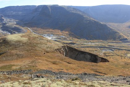 Обвалилась часть склона в Хибинах