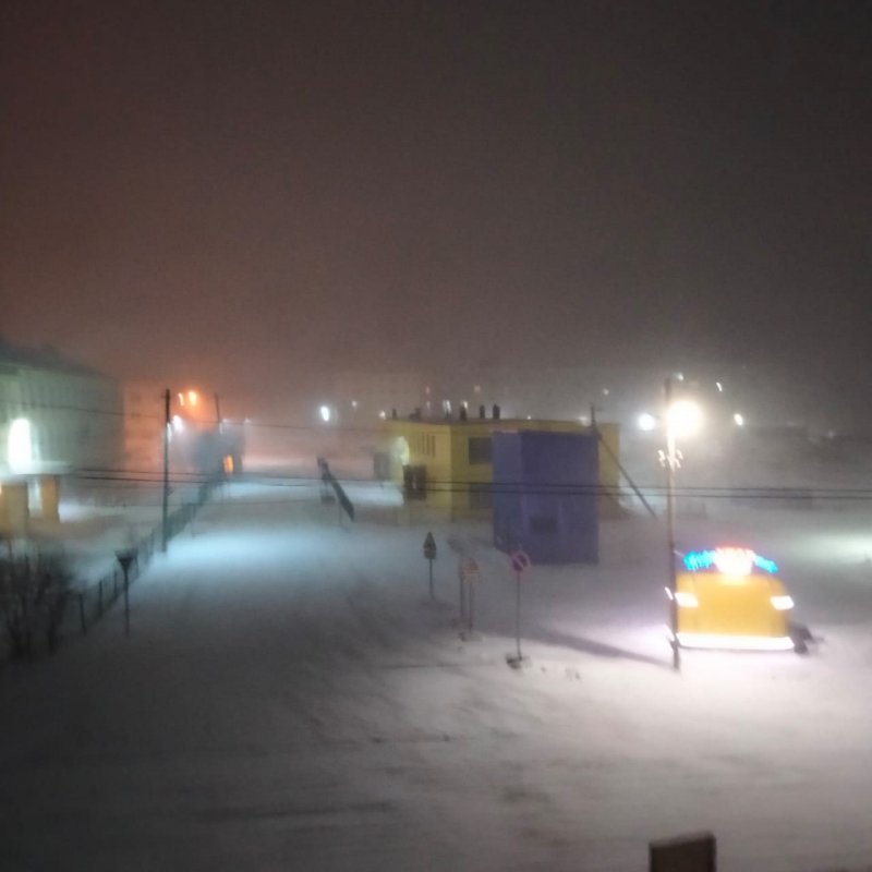 Сильная метель в районе Териберки, Туманного и Ура-Губы