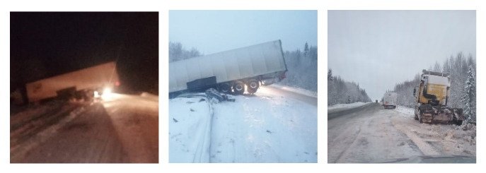 Заблокировала часть трассы в Карелии фура с водителем из Мурманской области