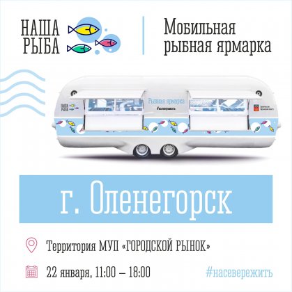 Мобильная ярмарка "Наша рыба" отправится в Оленегорск