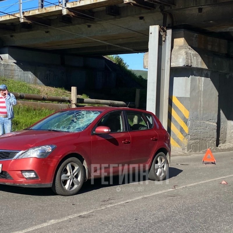 Сбила машина пешехода-нарушителя в Мурманске