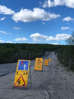 Изношен на 70% был асфальт на трассе «Североморск - Североморск-3»