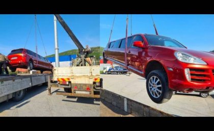 Лимузин Porche Cayenne забрали за долги у мурманчанина