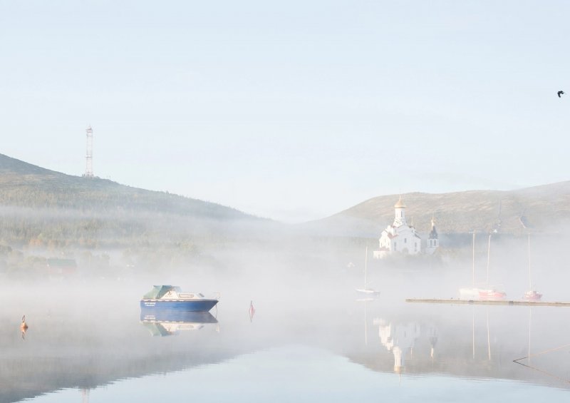Туман накрыл Мончегорск
