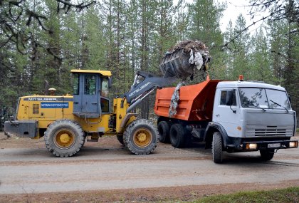 Свалку мусора убрали возле Куропты