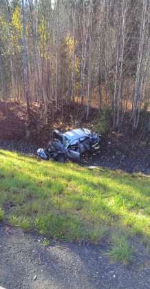 Разбилась машина, ее водителя увезла «скорая» в Кандалакшском районе