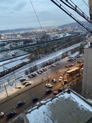 Авария заблокировала дорогу в центре Мурманска