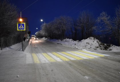 Световые "зебры" появились в Заполярном и Никеле