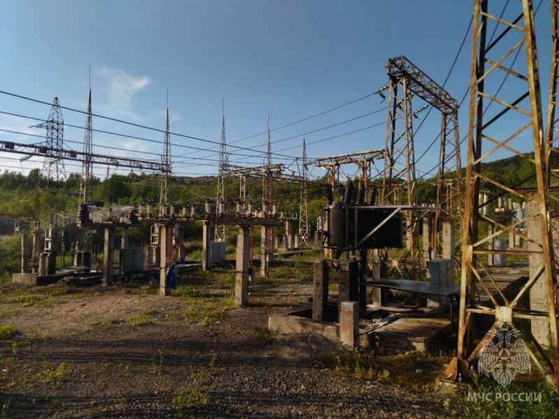 Обгорела электроподстанция в Полярном