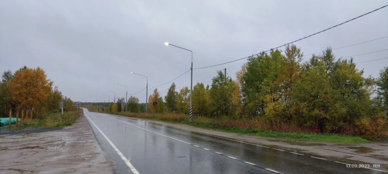 Смонтировали освещение на участке трассы возле Ловозера