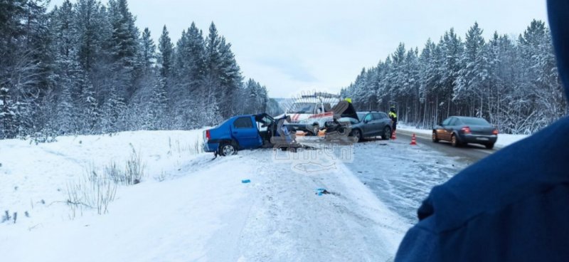 При обгоне в смертельное ДТП попала иномарка под Тайболой